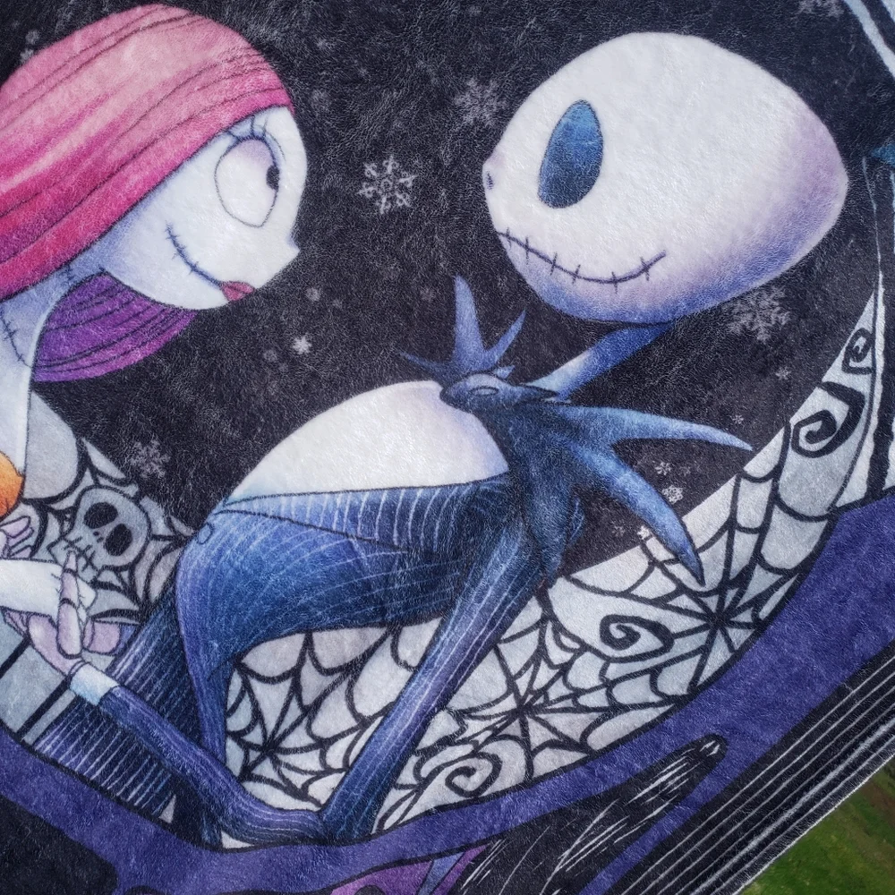 The Nightmare Before Christmas Jack & Sally Soft Fleece Throw Blanket
